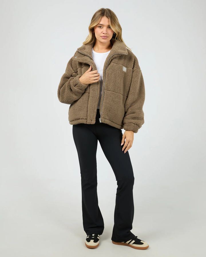 All About Eve Cosy Club Teddy Jacket Mocha