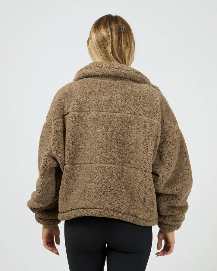 All About Eve Cosy Club Teddy Jacket Mocha