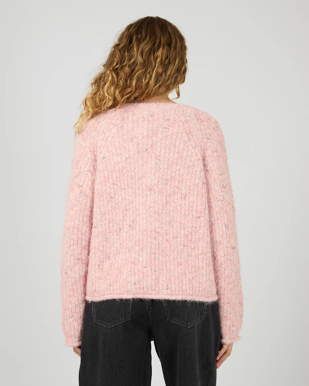 All About Eve Devon V Neck Jumper - Pale Pink