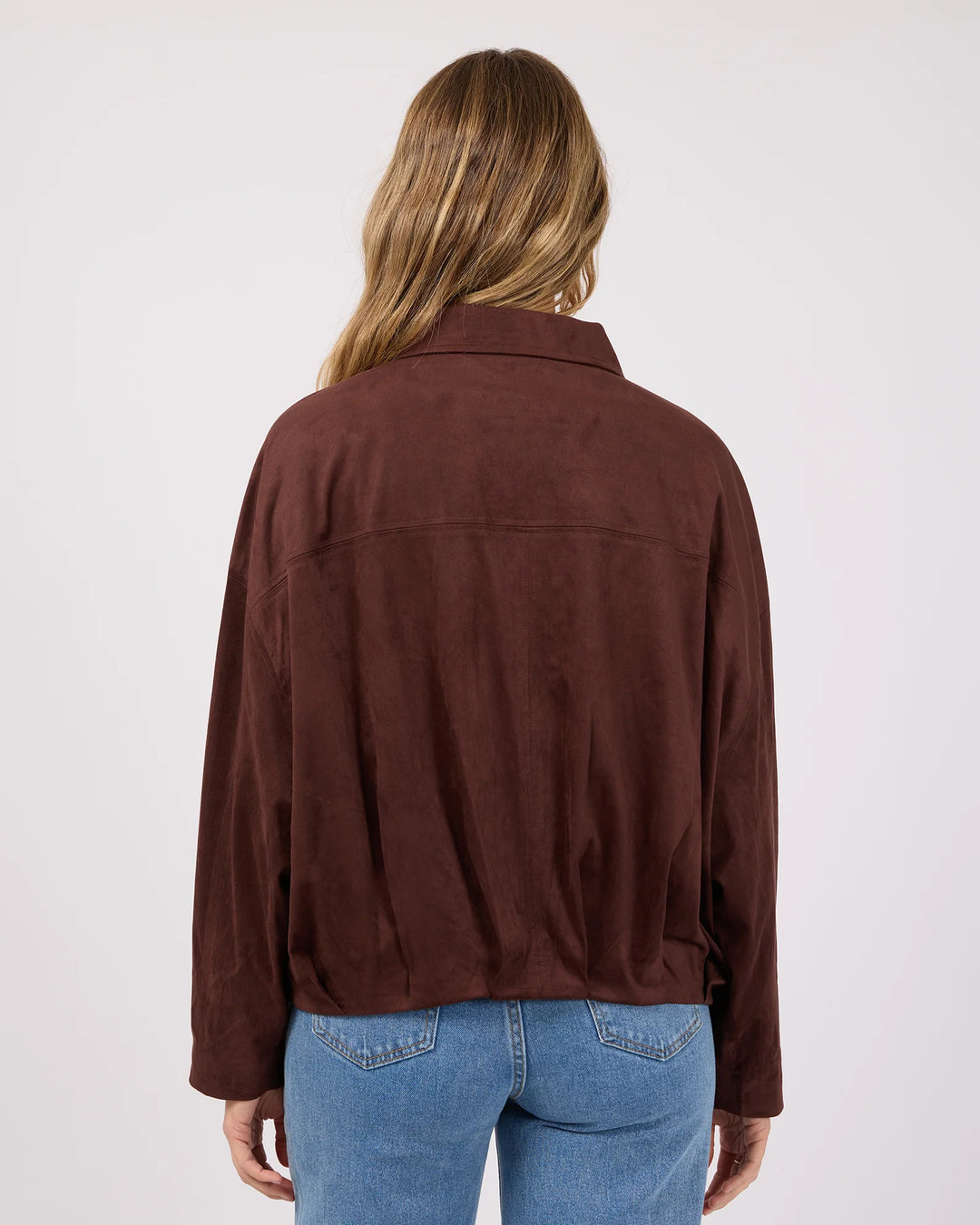 All About Eve Haze Faux Suede Jacket Chocolate