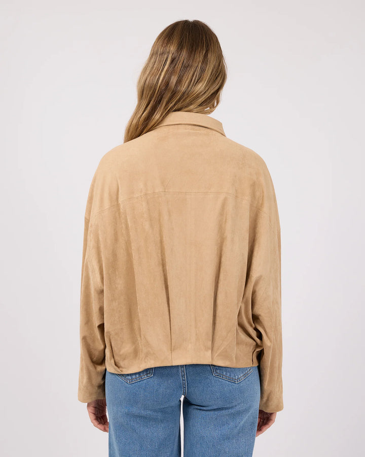 All About Eve Haze Faux Suede Jacket Latte