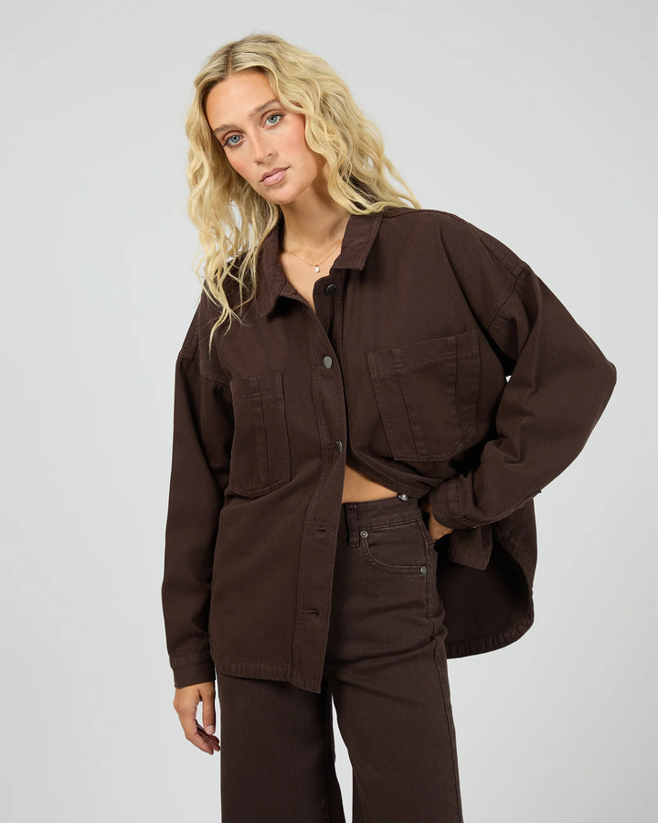 All About Eve Dale Shacket Brown