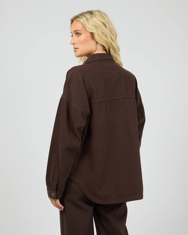 All About Eve Dale Shacket Brown