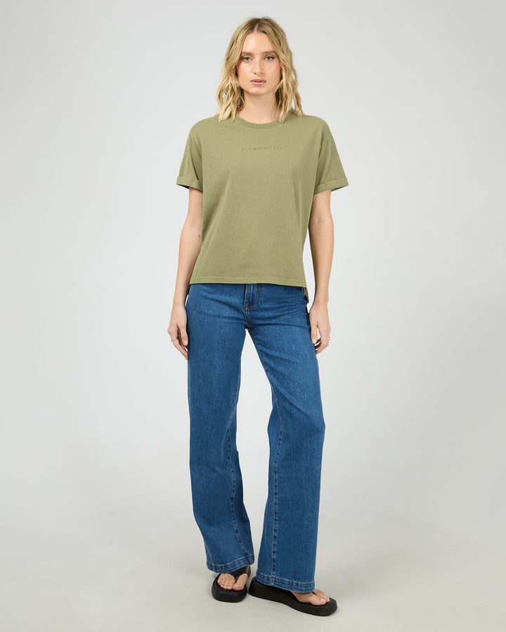 All About Eve Aae Washed Tee - Khaki
