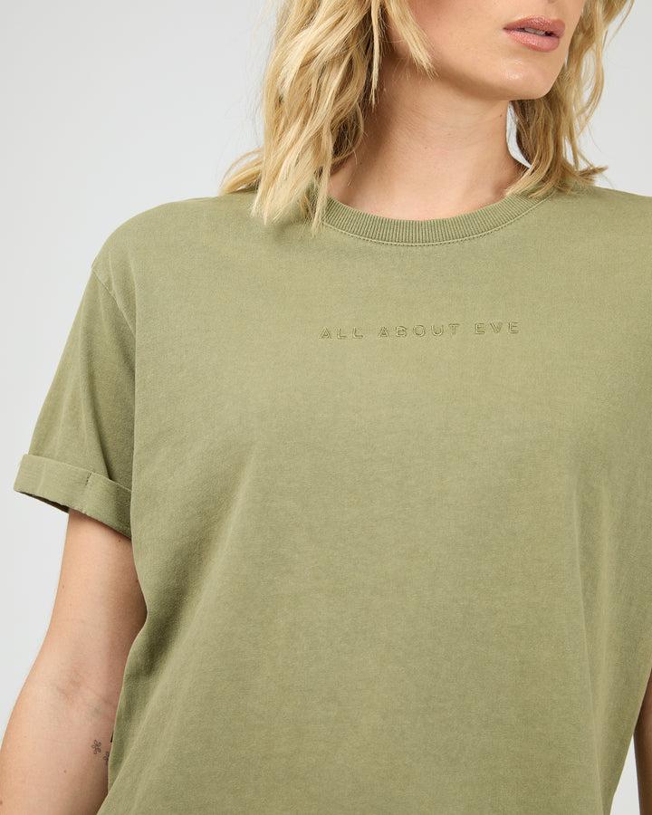 All About Eve Aae Washed Tee - Khaki