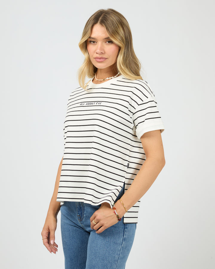All About Eve Aae Washed Tee - Striped