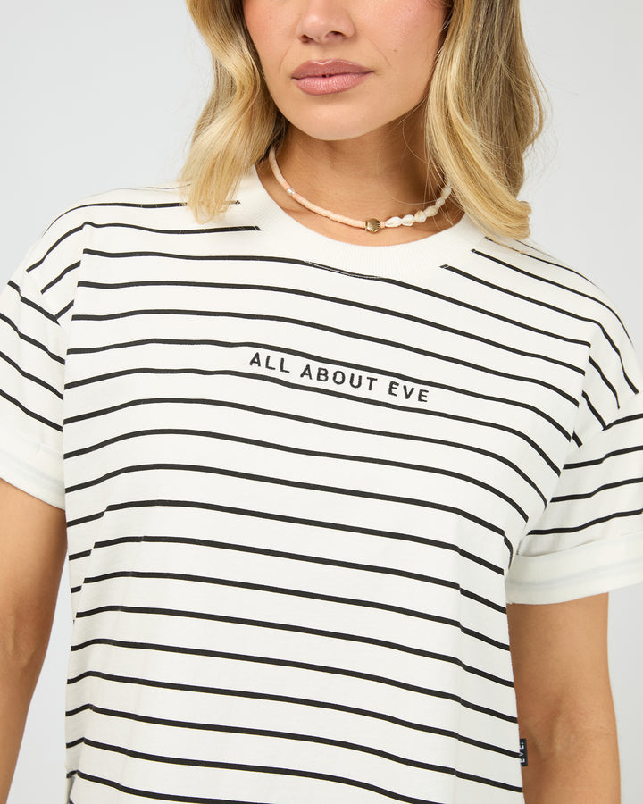 All About Eve Aae Washed Tee - Striped
