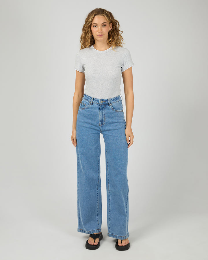 All About Eve Aae Layered Tee - Grey Marle