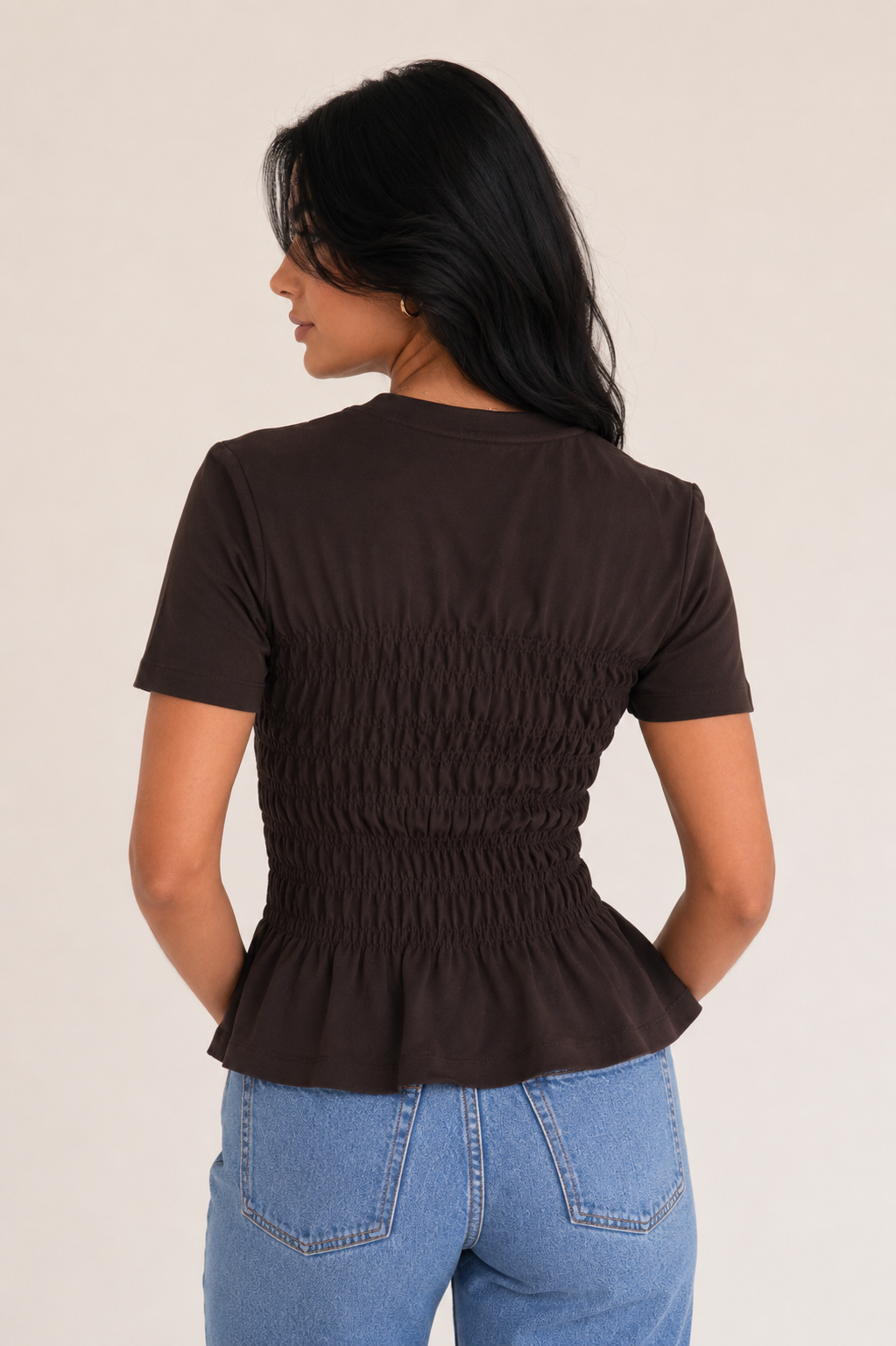 All About Eve Lipa Ruched Top - Brown
