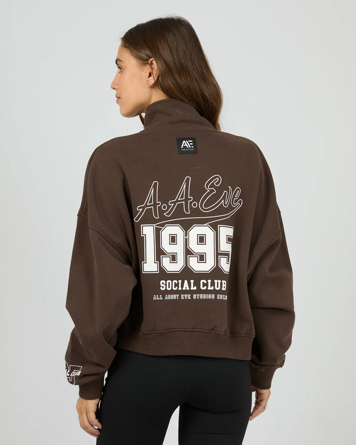 All About Eve Team 1/4 Zip - Brown
