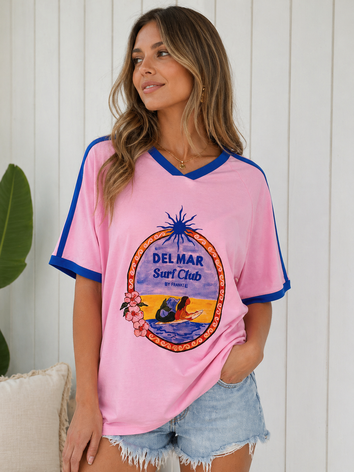 By Frankie Surf Club T-Shirt - Pink