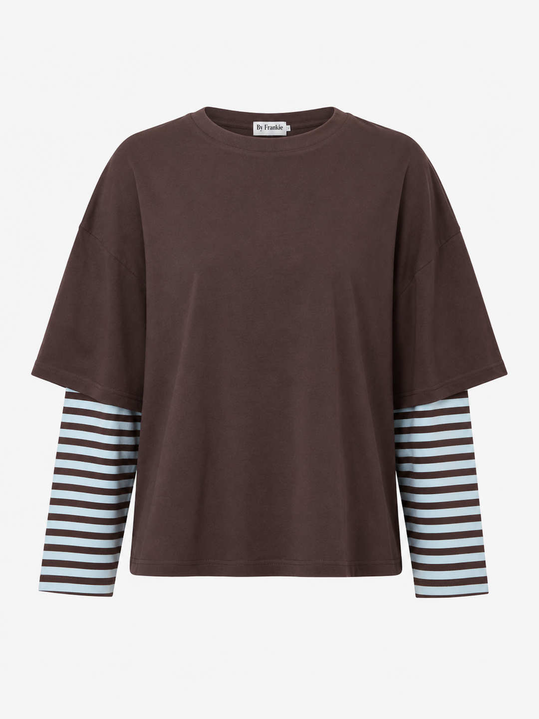By Frankie Long Sleeve Top - Choc / Blue