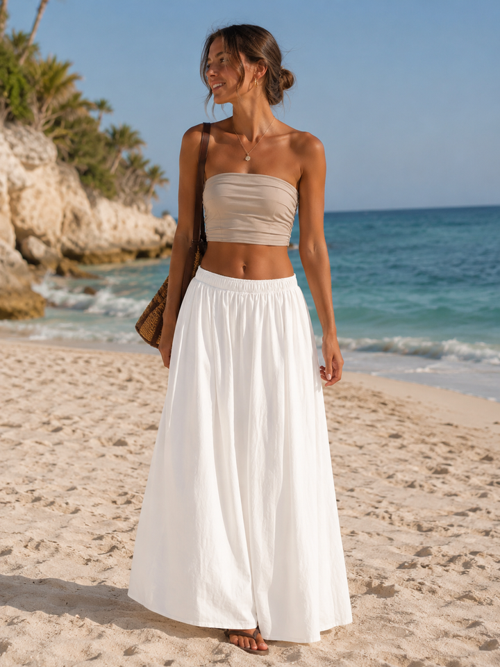 By Frankie Long Skirt - White