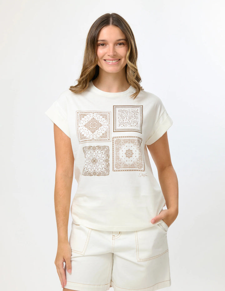Stella &amp; Gemma Cuff Tee - Clay Tuscan Tile