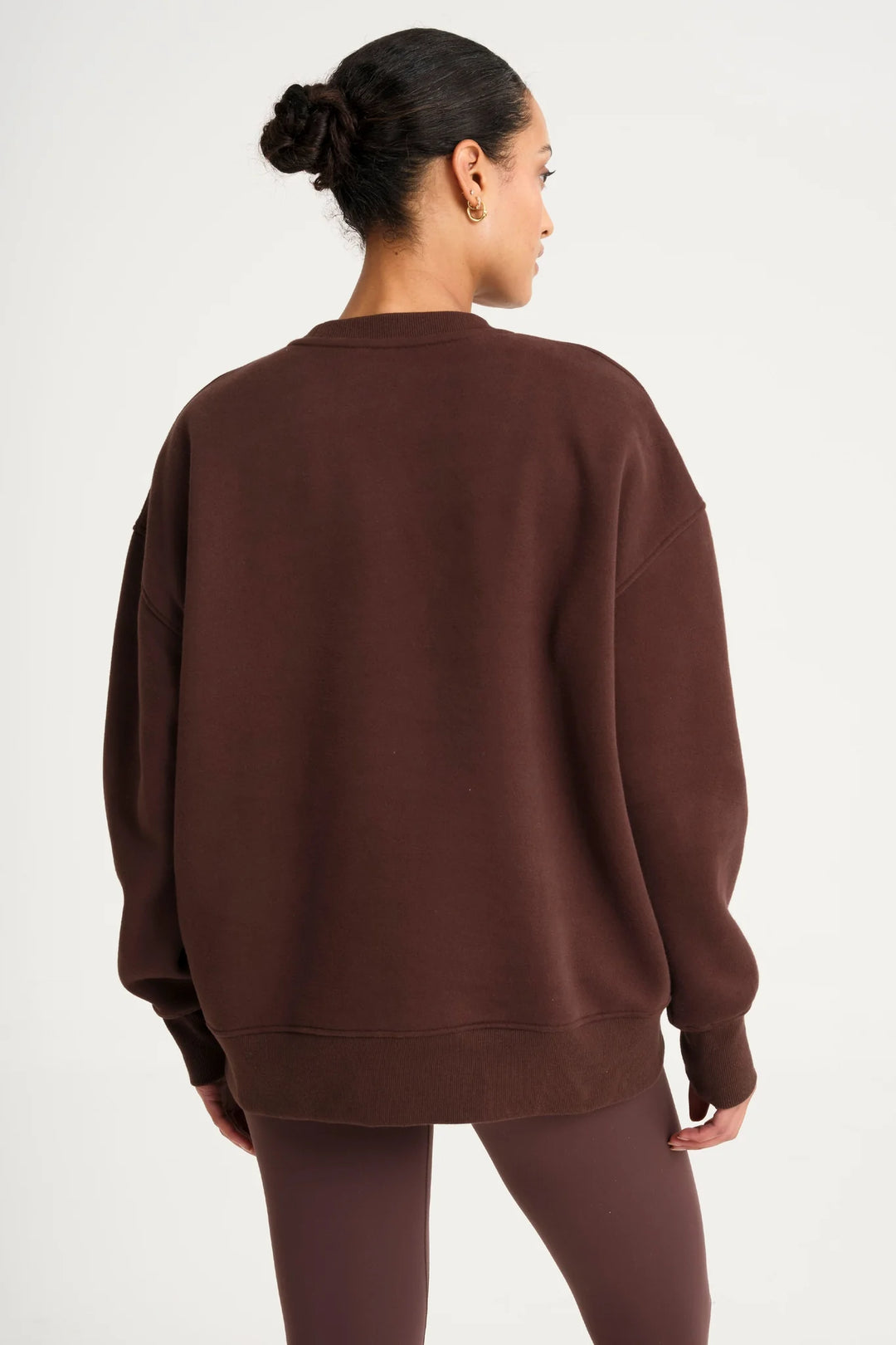 Allfenix Collegiate Graphic Crew Neck Jumper - Espresso