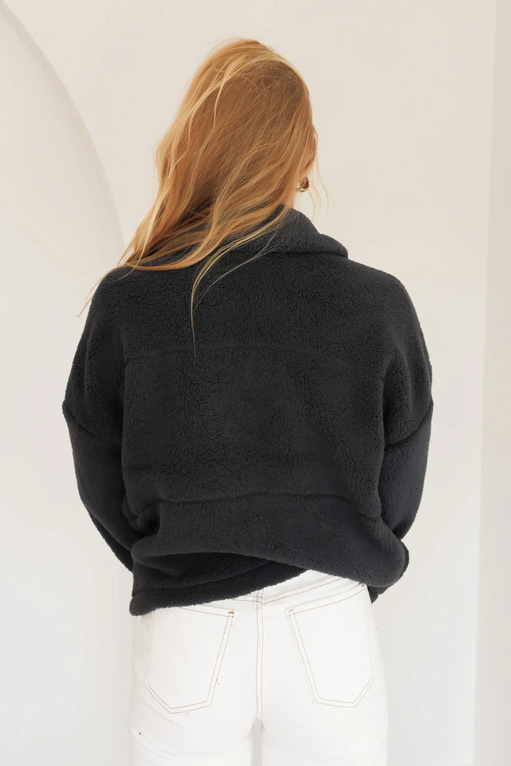 All About Eve Cosy Club Teddy Jacket Charcoal