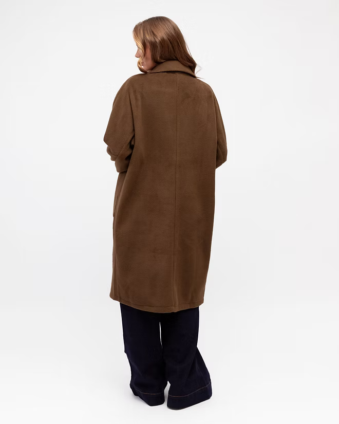 Ebby &amp; I Moderna Longline Jacket - Chocolate