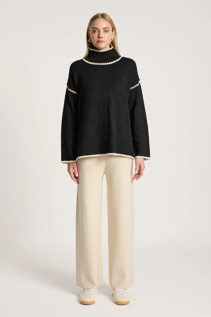 Eb + Ive Orin Jumper - Black / Dune