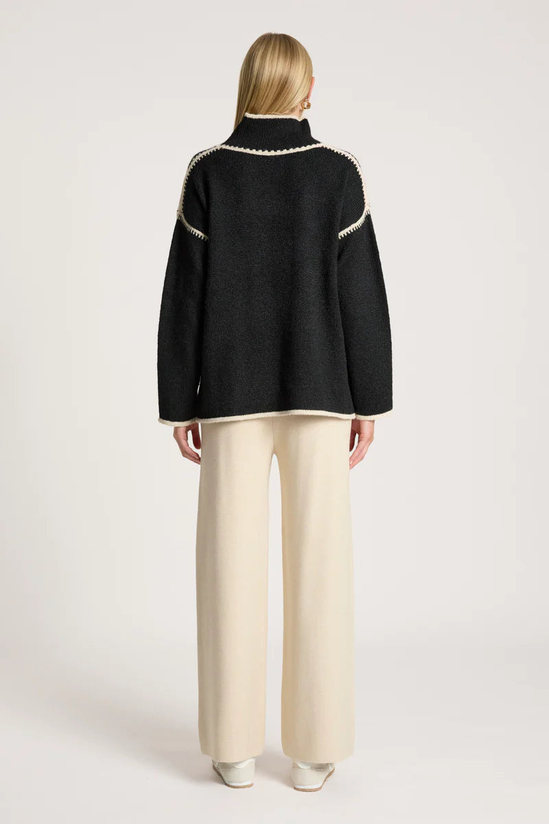 Eb + Ive Orin Jumper - Black / Dune