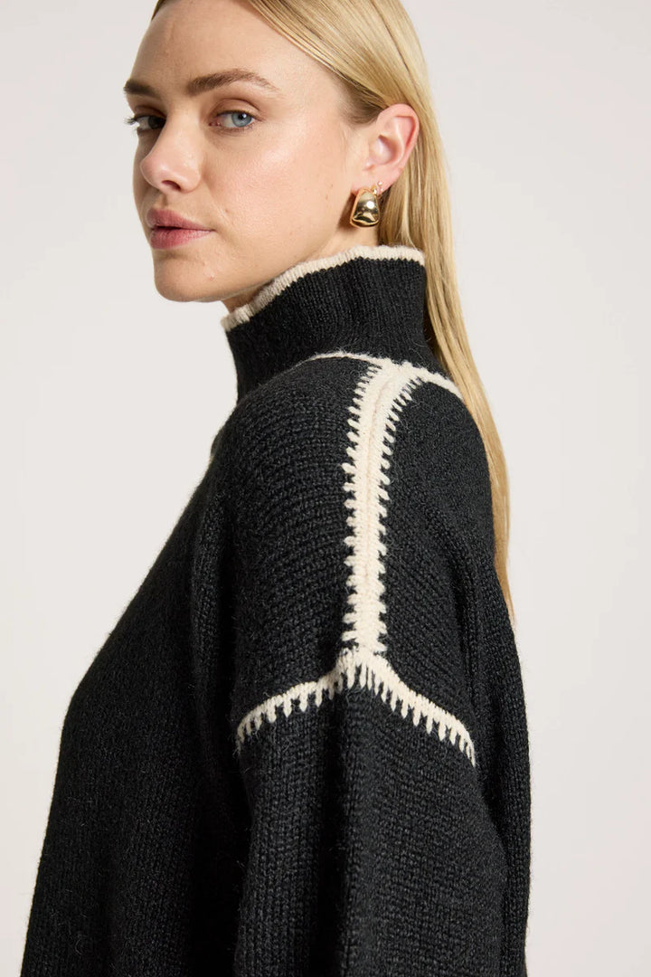 Eb + Ive Orin Jumper - Black / Dune