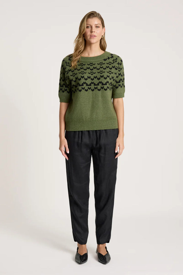 Eb + Ive Maasai Knit Top - Pampus / Black