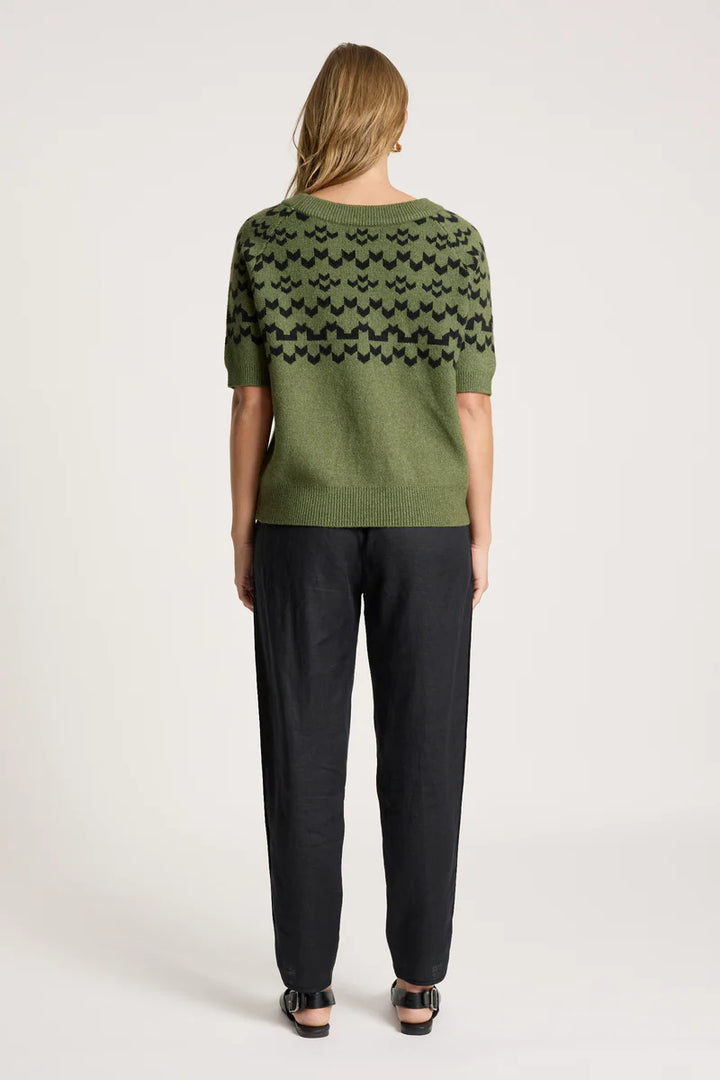 Eb + Ive Maasai Knit Top - Pampus / Black