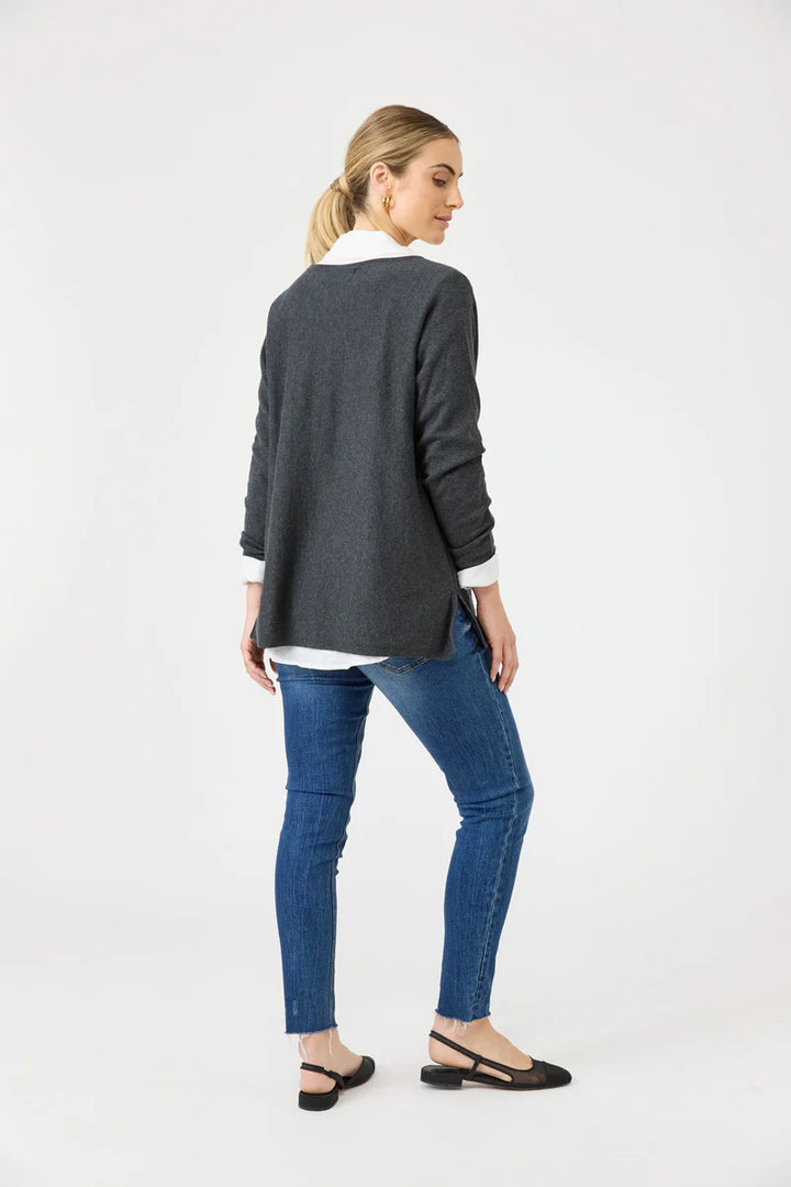Eb + Ive Studio V Knit - Charcoal