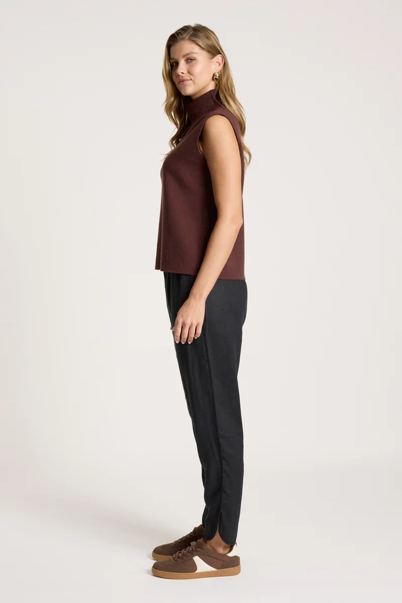 Eb + Ive Zala Knit Vest - Mahogany