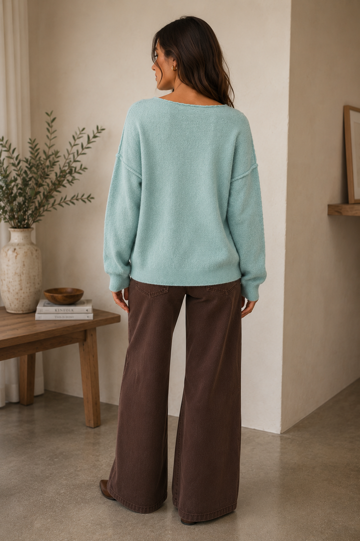 Ebby &amp; I Horizon Jumper - Aquamarine