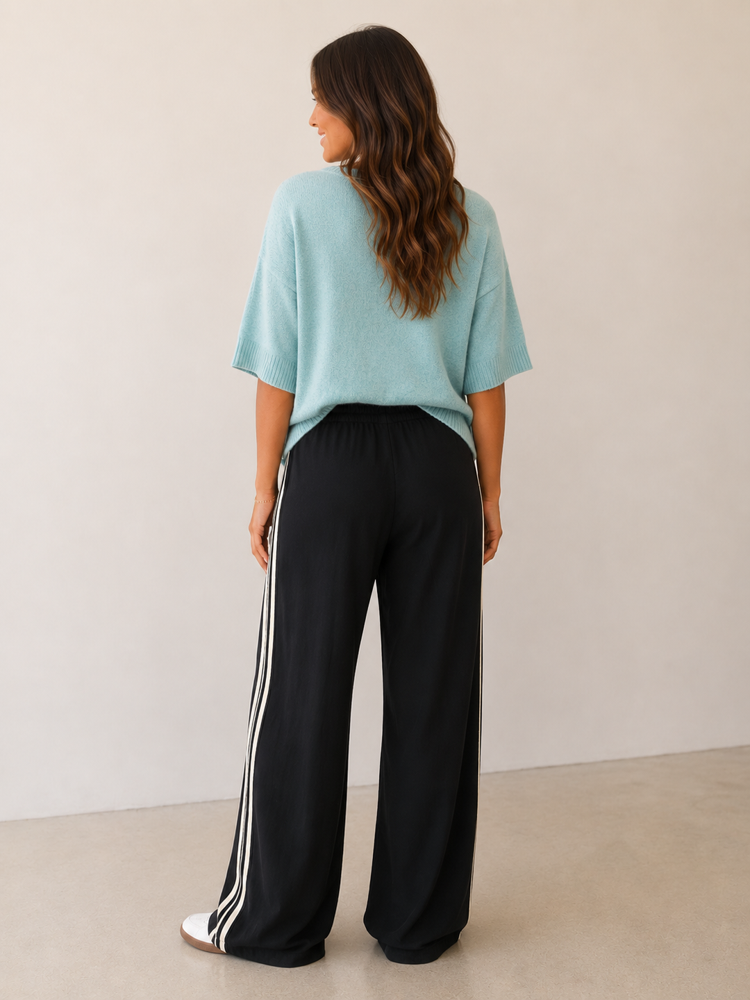 Ebby &amp; I Stripe Pant - Black