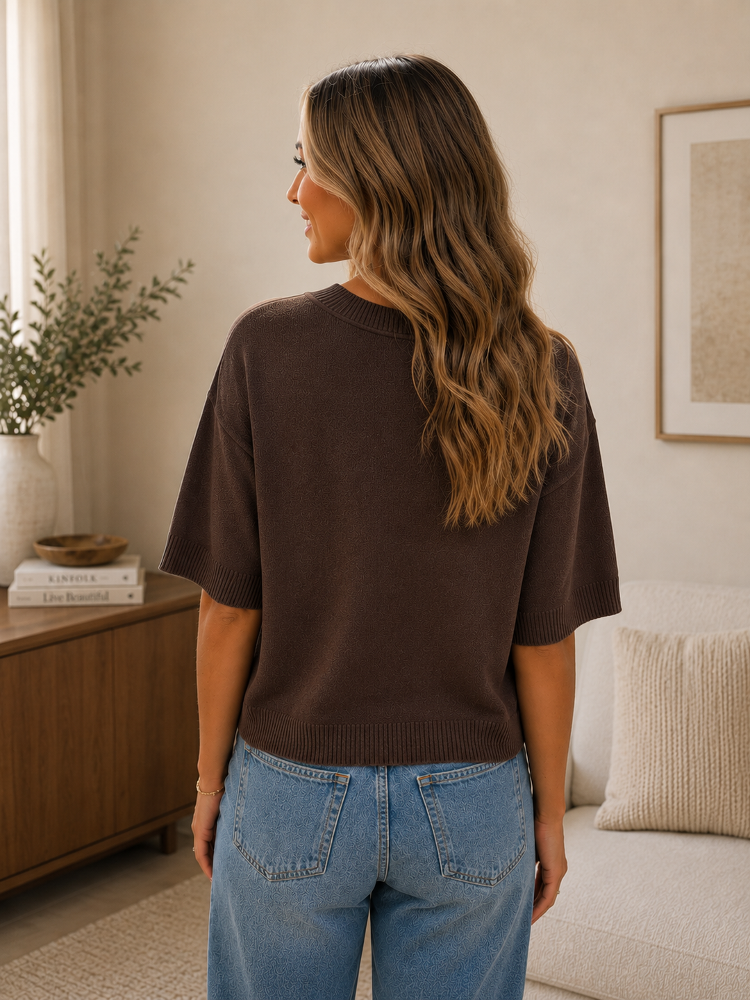 Ebby &amp; I Knit Tee - Chocloate