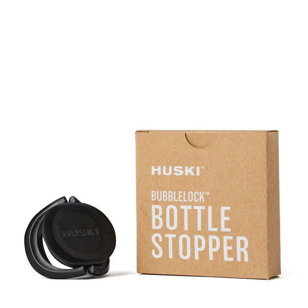 Huski Bubble Lock Bottle Stopper - Black