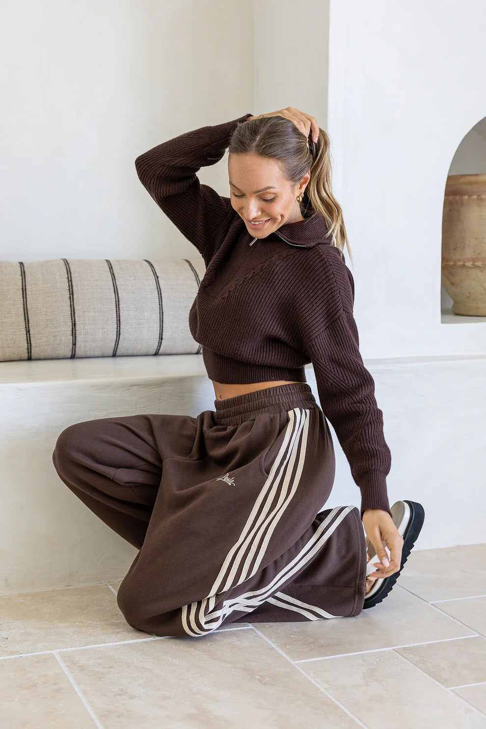 Peach &amp; Parla Barrel Track Pant - Coco