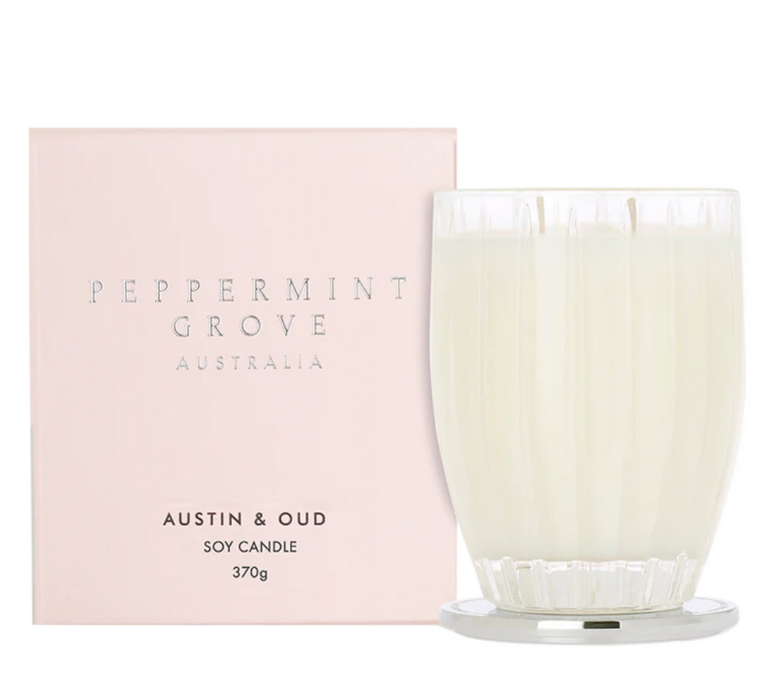 Peppermint Grove Austin &amp; Oud Soy Candle 370g