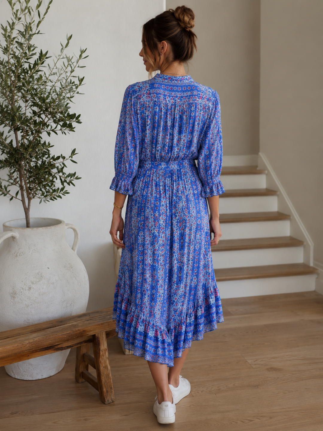 Jaase Kai Print Jasmine Midi Dress