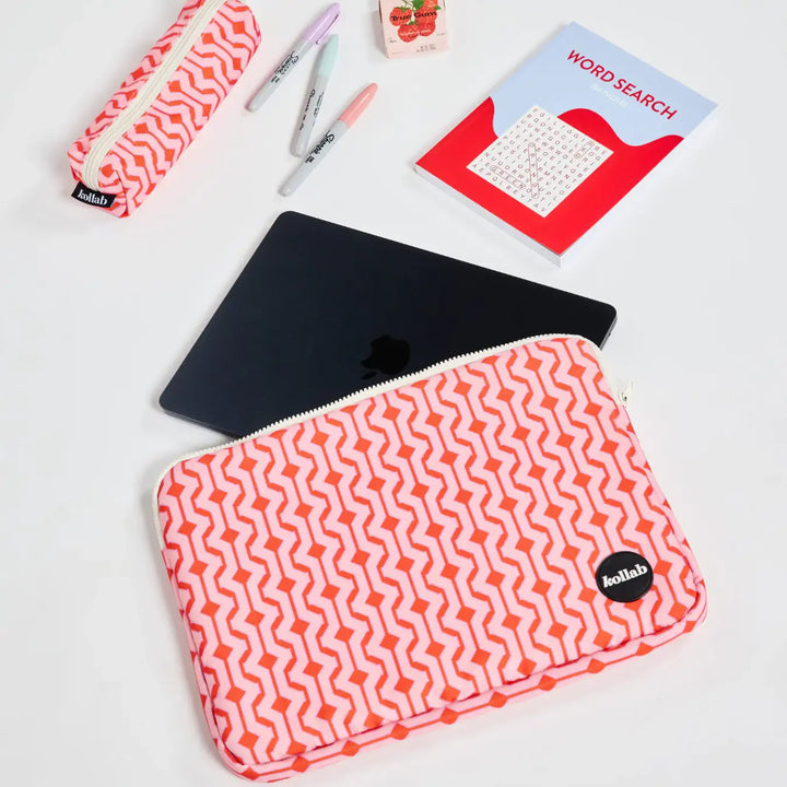 Kollab Laptop Case - Cherry Zig Zag