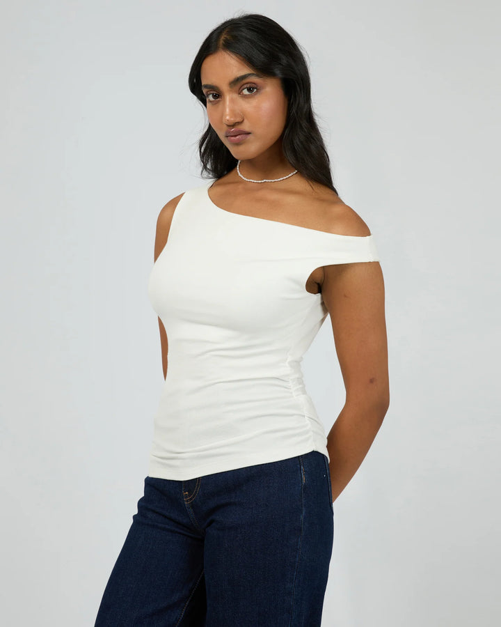 All About Eve Kylie Off Shoulder Top - Vintage White