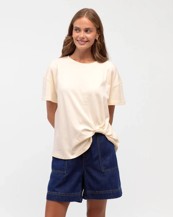 Label of Love Easy Tuck Tee - Cream