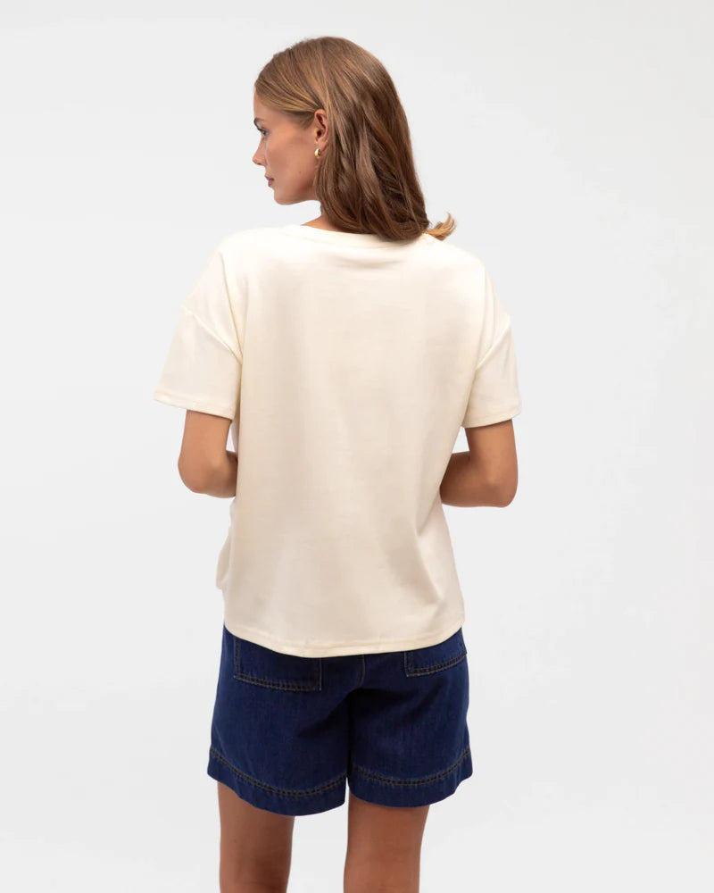 Label of Love Easy Tuck Tee - Cream