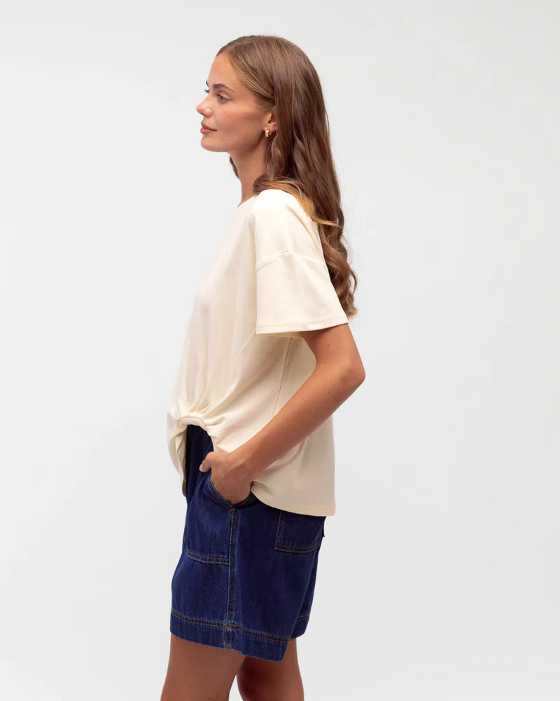 Label of Love Easy Tuck Tee - Cream