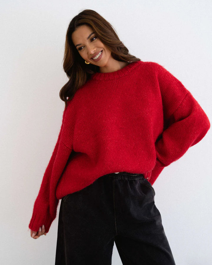Label of Love Lena Knit - Cherry Red