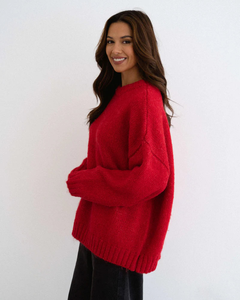 Label of Love Lena Knit - Cherry Red