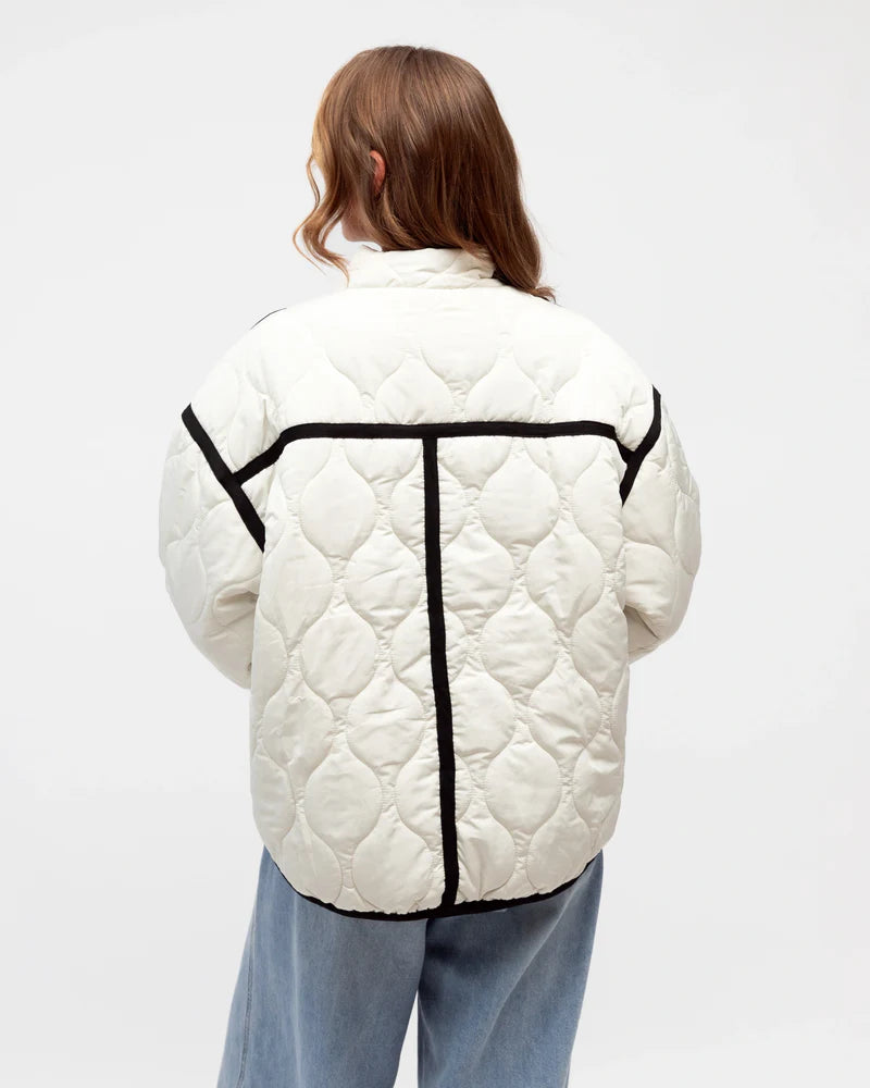 Label of Love Quilted Puffer Jacket - Ivory