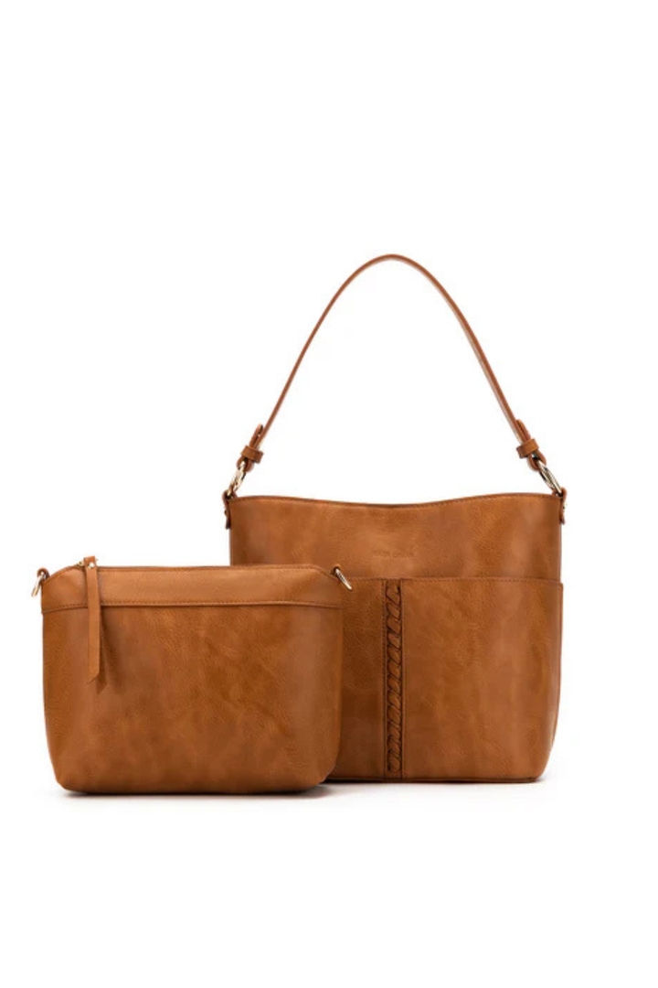 Black Caviar Melody Tan 2 Piece Shoulder Crossbody Bag