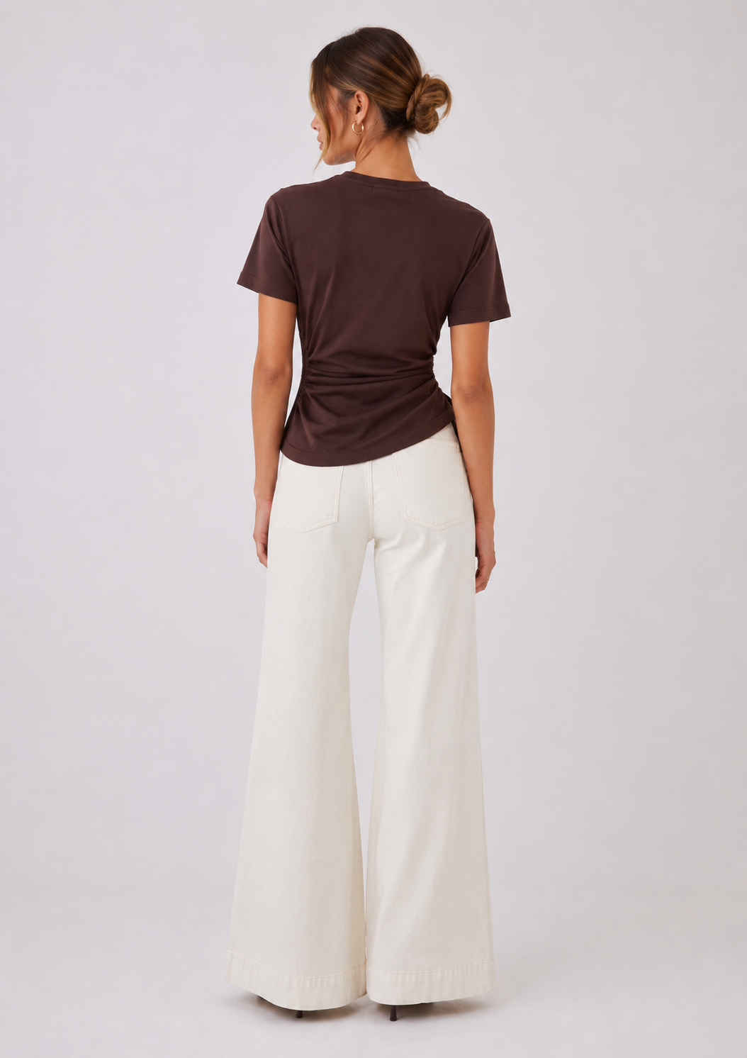 Mi Obsession Tee Ruched - Chocolate