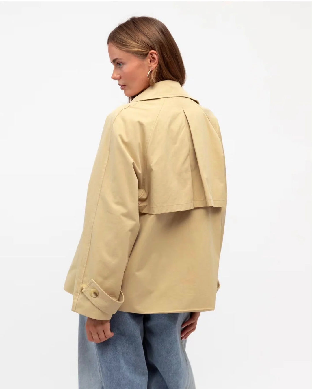 Paper Heart Moria Cropped Trench Coat - Neutral