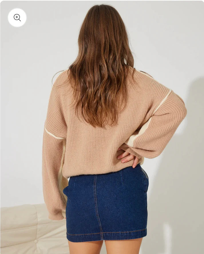 Peach &amp; Parla Xanthe Knit Splice