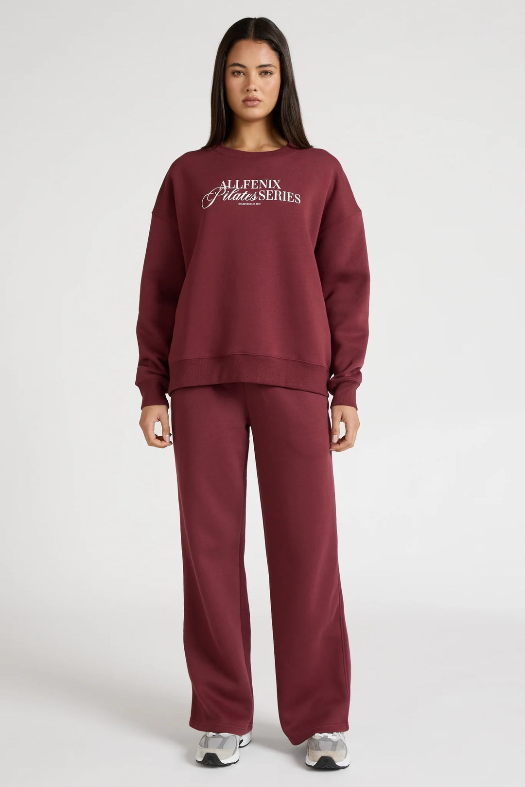 Allfenix Pilates Series Crew Sweat - Burgundy