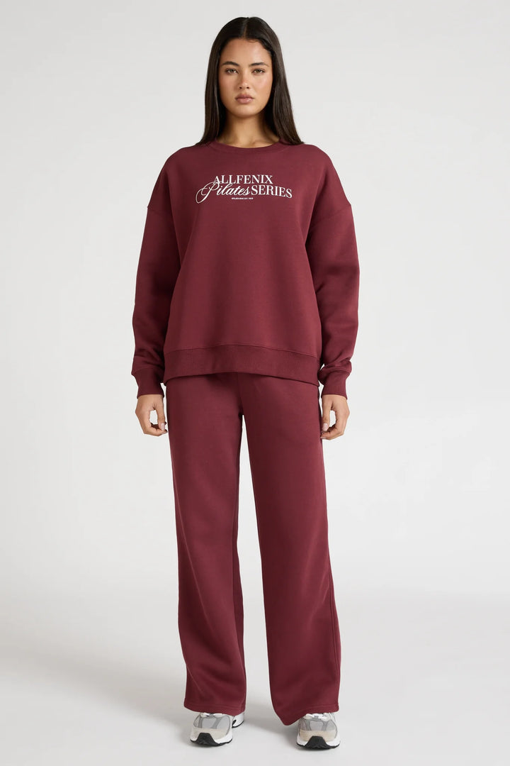 Allfenix Pilates Series Crew Sweat - Burgundy