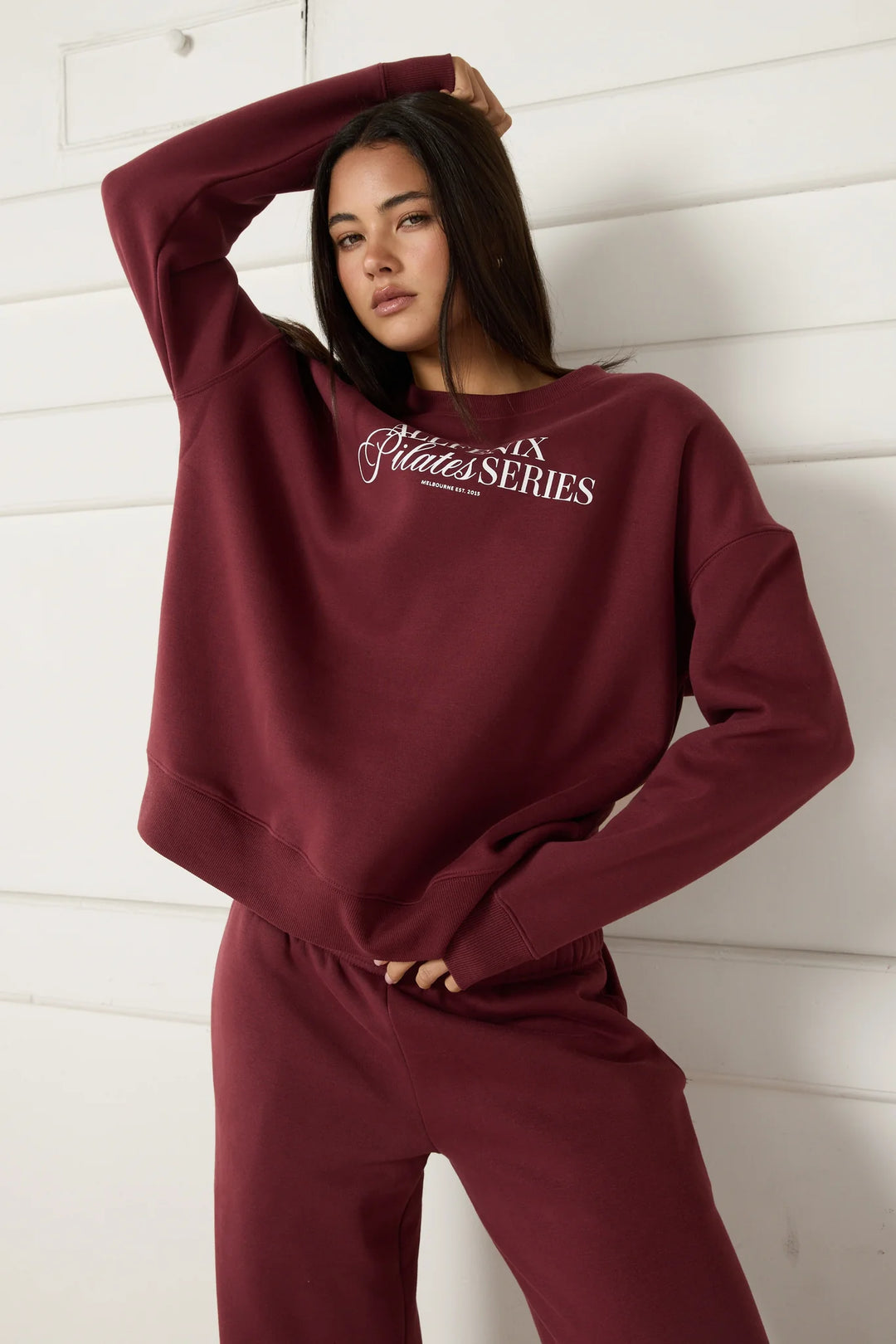 Allfenix Pilates Series Crew Sweat - Burgundy
